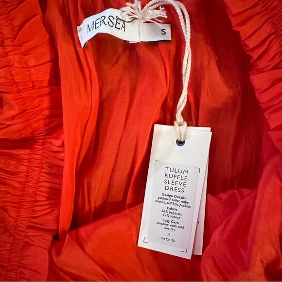 Mersea Tulum Ruffle Sleeve Dress Sunset - Picture 4 of 6